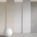 Neutral Tones Floor Tiles In Modern Interior With Decorative White Sphere