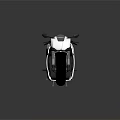 Brutus Modern White And Black Motorcycle With Sleek Futuristic Streamlined Design