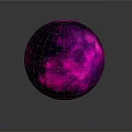 Glowing Purple Pink Starry Sphere Weapon With Cosmic Light Patterns