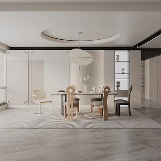 Modern table combination 3d model