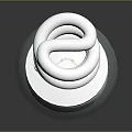 Modern Lighting Combination Featuring White Spiral Energy Saving Light Bulbs For Home Illumination