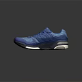Blue Sports Running Shoes With Mesh Upper Design And White Sole For Comfortable Wear