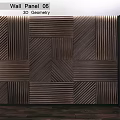 Modern Wooden Wall Design With Textured Striped Panels And Geometric Patterns