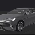 Silver BYD Electric Sedan With Sleek Aerodynamic Body Modern LED Headlights And Large Alloy Wheels