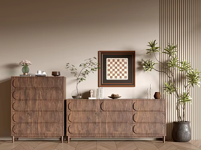 Modern Wood Grain Cabinet Simple Style Cabinet Whole Cabinet Sideboard Balcony Cabinet Storage Cabinet Entrance Cabinet 3d model
