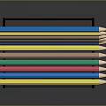 Colorful Pencil Holder Rack With Sturdy Metal Frame For Home Office Use