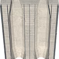 Modern Architectural Bridge Structure With Concrete Pillars And Steel Bar Details