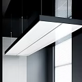 Modern Long Pendant Light With White Panel And Black Frame For Interior Ceiling 3d model