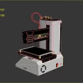 Computer Controlled Desktop 3D Printer With High Precision Build Plate And Modern Design 3d model