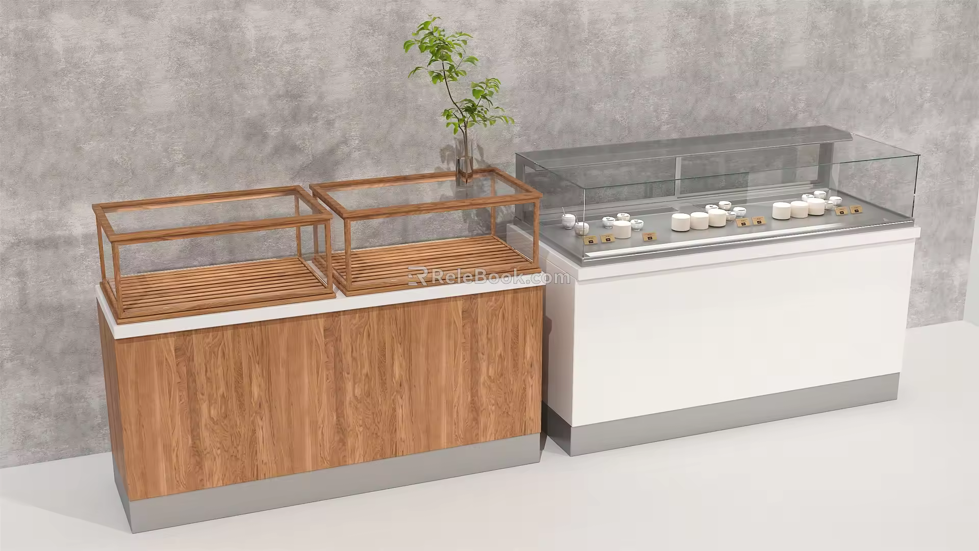 Modern Container Bread Cabinet Single Layer Mousse 3d model