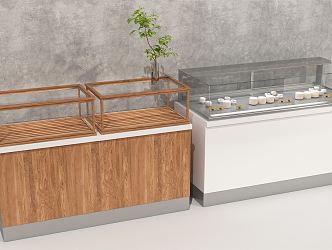 Modern Container Bread Cabinet Single Layer Mousse 3d model