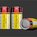 High Performance AA Alkaline Batteries For Household Supplies With Silver Yellow Red Design