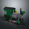 vintage train steam train train carriage locomotive head steam car carriage train modern vehicle 3d model