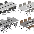 Conference tables and chairs 3d model