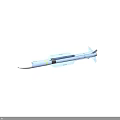 Modern Silver Military Missile Weapon With Warhead Aerodynamic Body And Tail Fins