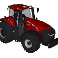 Red CASE IH Puma 240 Functional Farm Tractor With Large Tires And Cab