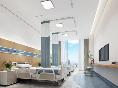 Modern Ward Hospital Ward 3d model
