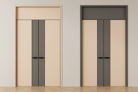 Modern Double Door Leather Double Door Top Door Flat Door Wooden Door Ballroom Door Hotel Door 3d model