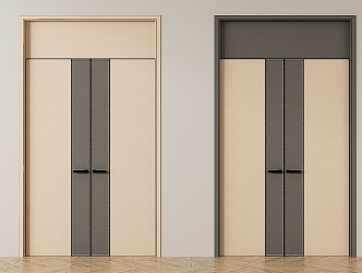 Modern Double Door Leather Double Door Top Door Flat Door Wooden Door Ballroom Door Hotel Door 3d model