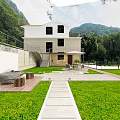 Modern Detached Villa With Mountain View Lush Greenery And Glass Terrace Structure