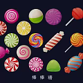 Cute Colorful Lollipop Pendant Sweet Decorative for Kids Room Party Home Decor