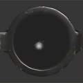 Ancient Greek Black Vase With Two Handles And Red Figure Decoration