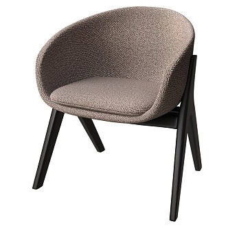 Grey Lounge Chair 3d model