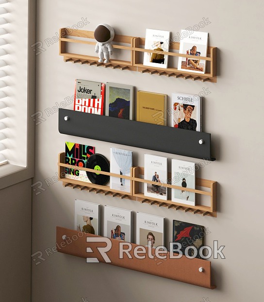 Modern Bookshelf Modern Wall Bookshelf Magazine Rack CD Magazine model