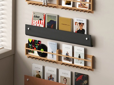 Modern Bookshelf Modern Wall Bookshelf Magazine Rack CD Magazine model