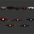 Group of People Wearing Different Colored Suits as 3D Character Models