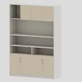 Modern Light Wood File Cabinet With Open Shelves Multiple Compartments And Doors