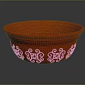 Red Decorative Household Bowl With Intricate Carved Patterns For Daily Use