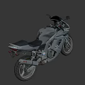 Sleek Silver Sport Motorcycle With Streamlined Body Black Seat And Chrome Exhaust