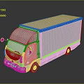 Shiny Silver Box Truck 3D Model With Smooth Metallic Surface And Reflective Finish