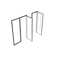 Modern Black Frame Swing Doors With Clear Glass Panels And Smooth Opening Design