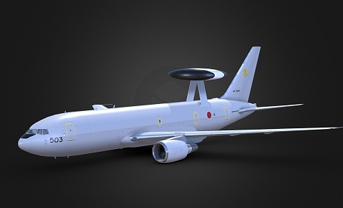 Modern early warning aircraft early warning aircraft high precision 3d model