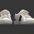 White Casual Lace Up Sneakers Featuring Navy And Maroon Side Accents