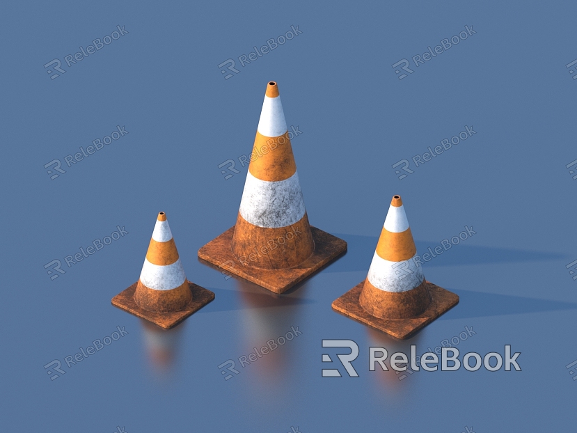 traffic cone ice cream cone warning cylinder road facilities outdoor sketch public facilities roadblock model