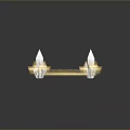 Mystical Glowing Rune Circle With Four White Crystal Towers And Golden Light Base