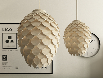 Modern special-shaped chandelier 3d model