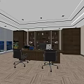 Modern Office Interior Design With Sofa Coffee Table Desks And Office Chairs
