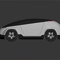 Modern Concept Car With Silver Body Black Roof And Sleek Aerodynamic Design