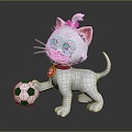 Modern Cat Cartoon Kitten 3d model