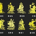 Eight Immortals Crossing the Sea 3d model