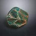 Natural Wood Stone with Green Brown Natural Texture and Smooth Surface