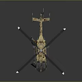 Detailed Helicopter 3D Model Featuring Camouflage Pattern Main Rotor Tail Rotor And Transparent Cockpit