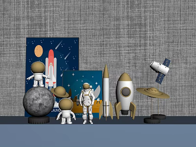 Modern Ornaments in Space 3d model