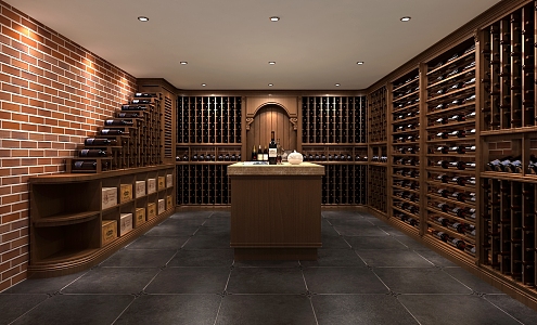 American Wine Cellar Red Wine Cellar Foreign White Wine Cellar 3d model