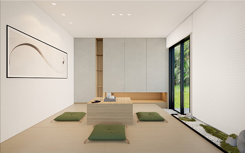 Japanese Tatami Bedroom 3d model