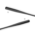 High Quality Sports Equipment With Two Black Baseball Bats And White Baseballs